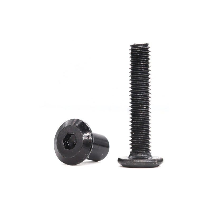 cSeao 10-Pack M6 x 15mm Black Countersunk Socket Cap Bolts Barrel Nuts Kit for Furniture Chairs Bed Crib - Image 1
